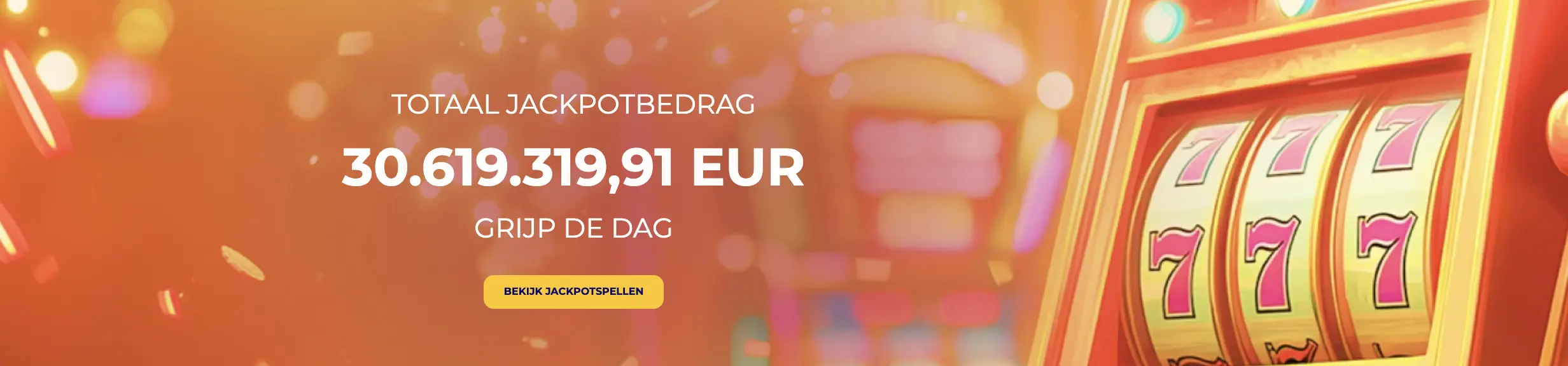 Banner ter illustratie van de jackpot-aanbieding